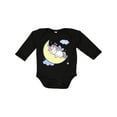 thumbnail image 1 of Inktastic Unicorn Moon Girls Long Sleeve Baby Bodysuit, 1 of 5