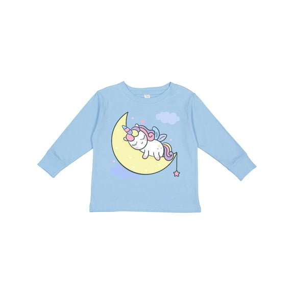 Inktastic Unicorn Moon Girls Long Sleeve Toddler T-Shirt