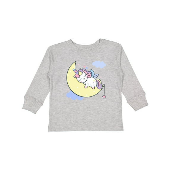 Inktastic Unicorn Moon Girls Long Sleeve Toddler T-Shirt