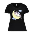 thumbnail image 1 of Inktastic Unicorn Moon Women's Plus Size T-Shirt, 1 of 5