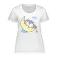 thumbnail image 1 of Inktastic Unicorn Moon Women's Plus Size T-Shirt, 1 of 5