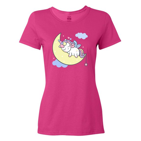Inktastic Unicorn Moon Women's T-Shirt
