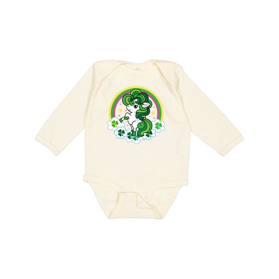 Inktastic Unicorn St Patricks Day Irish Girls Long Sleeve Baby Bodysuit