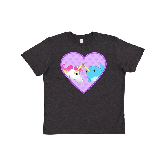 Inktastic Unicorn and Narwhal Cute Couple Youth T-Shirt