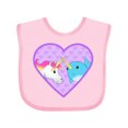 thumbnail image 1 of Inktastic Unicorn and narwhal cute couple Boys or Girls Baby Bib, 1 of 4