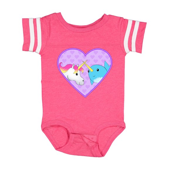 Inktastic Unicorn and narwhal cute couple Boys or Girls Baby Bodysuit