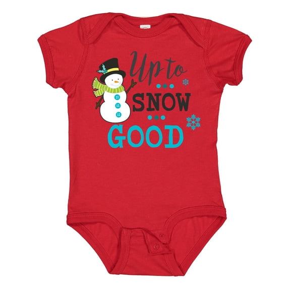 Inktastic Up to Snow Good with Snowman and Snowflakes Boys or Girls Baby Bodysuit