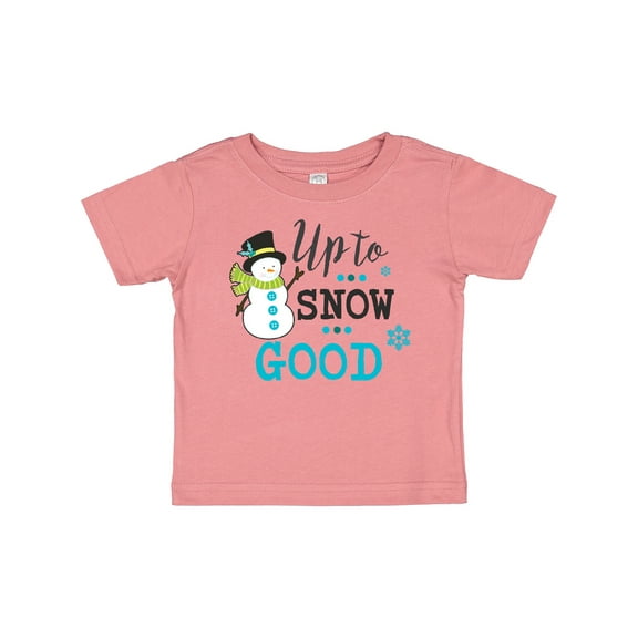 Inktastic Up to Snow Good with Snowman and Snowflakes Boys or Girls Baby T-Shirt