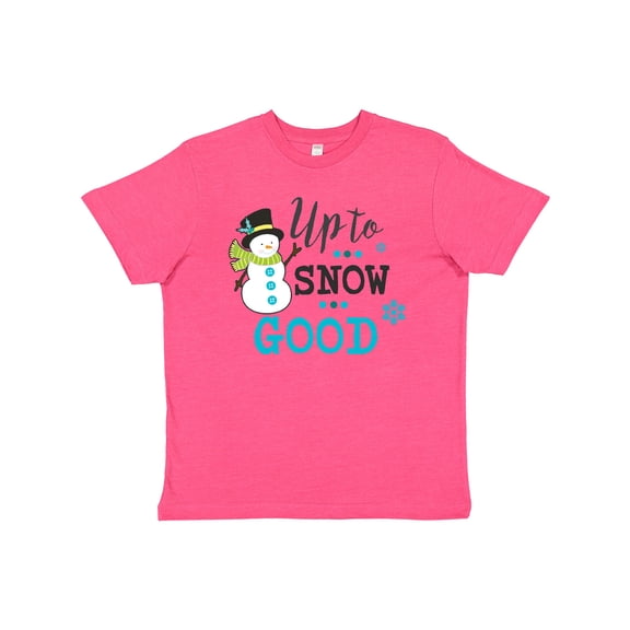 Inktastic Up to Snow Good with Snowman and Snowflakes Youth T-Shirt