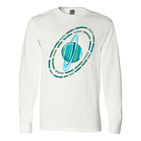 Inktastic Uranus and Its Named Moons Long Sleeve T-Shirt