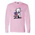 thumbnail image 1 of Inktastic Us Flag Westie Long Sleeve T-Shirt, 1 of 5