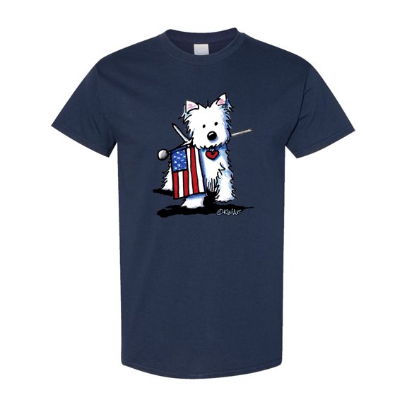 Inktastic Us Flag Westie T-Shirt