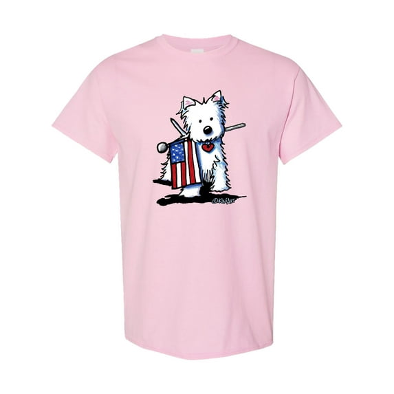 Inktastic Us Flag Westie T-Shirt