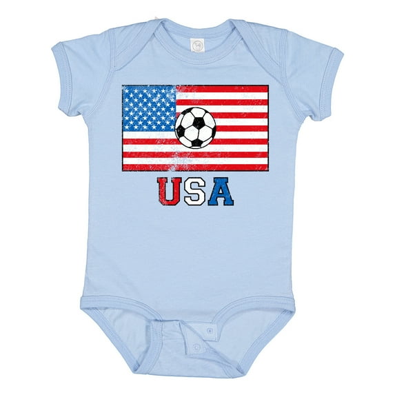 Inktastic USA Soccer Boys or Girls Baby Bodysuit