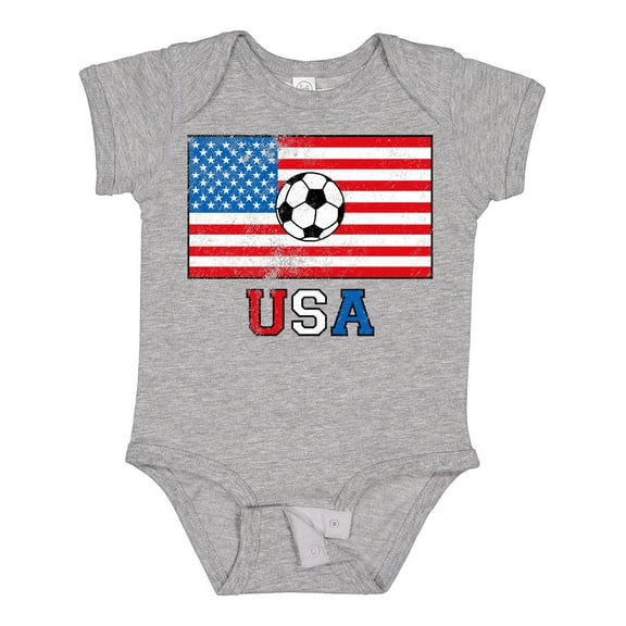Inktastic USA Soccer Boys or Girls Baby Bodysuit