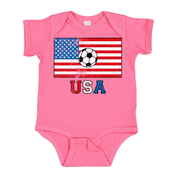 Inktastic USA Soccer Boys or Girls Baby Bodysuit