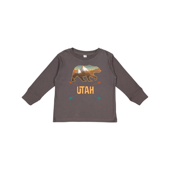 Inktastic Utah Vacation Bear Silhouette Boys or Girls Long Sleeve Toddler T-Shirt