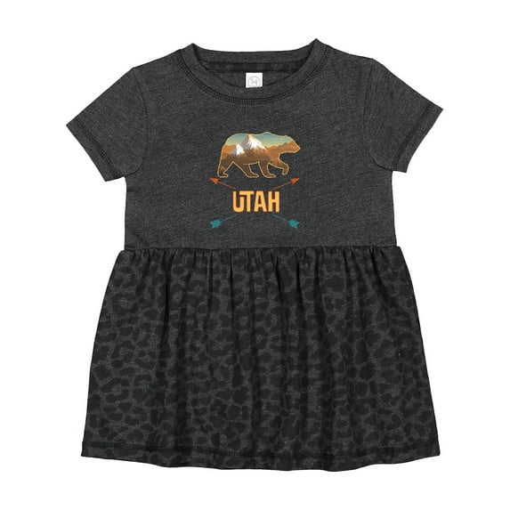 Inktastic Utah Vacation Bear Silhouette Girls Baby Dress