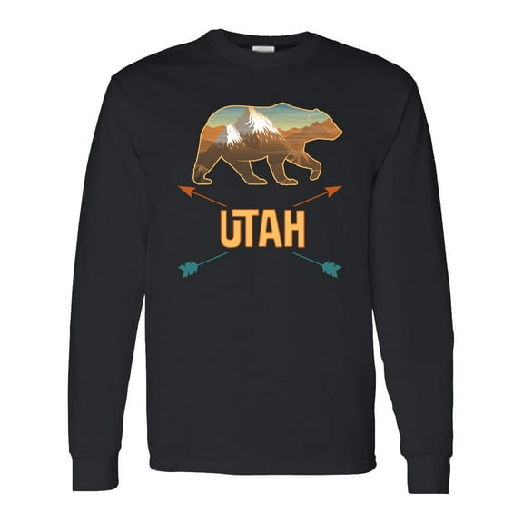 Inktastic Utah Vacation Bear Silhouette Long Sleeve T-Shirt