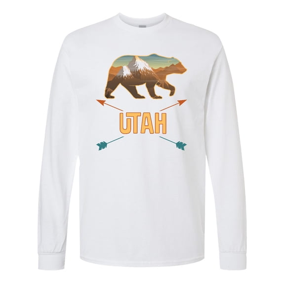 Inktastic Utah Vacation Bear Silhouette Long Sleeve T-Shirt