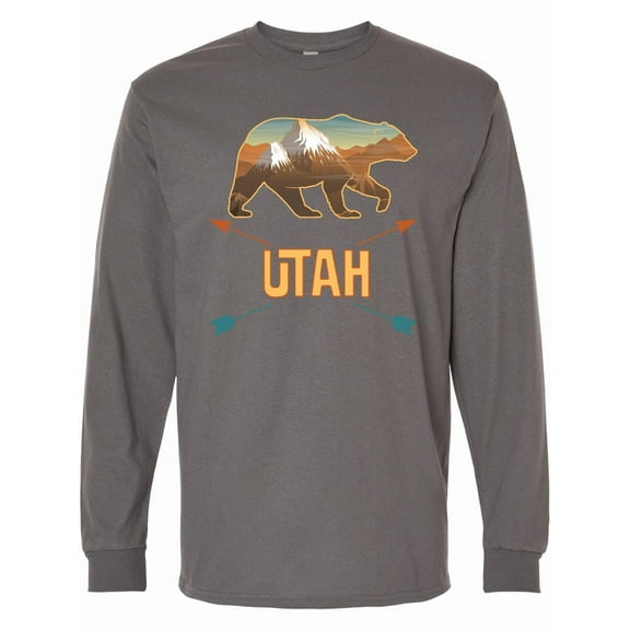 Inktastic Utah Vacation Bear Silhouette Long Sleeve T-Shirt