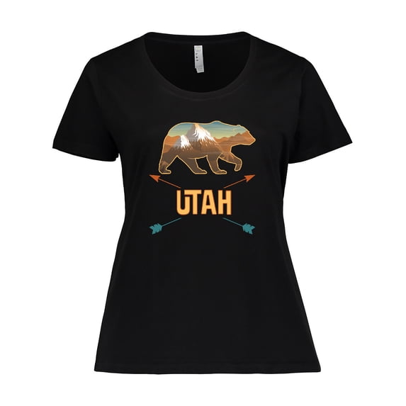 Inktastic Utah Vacation Bear Silhouette Women's Plus Size T-Shirt
