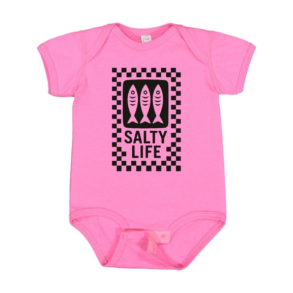 Inktastic Vacation Salty Life Sardines Girls Baby Bodysuit