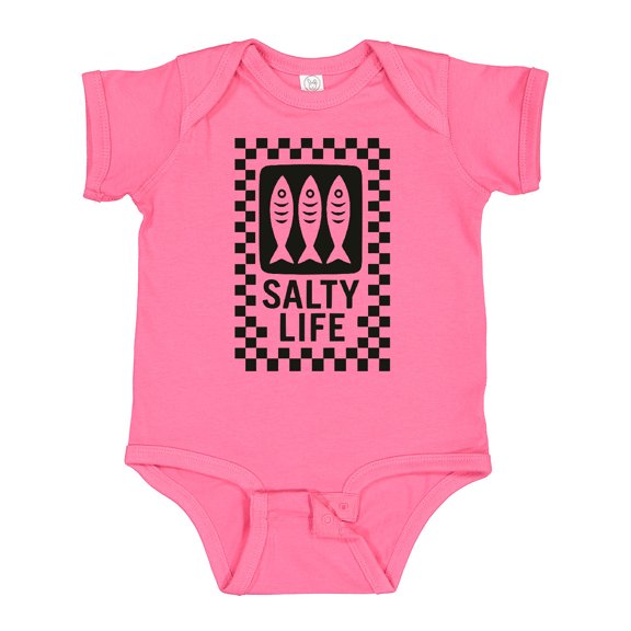 Inktastic Vacation Salty Life Sardines Girls Baby Bodysuit