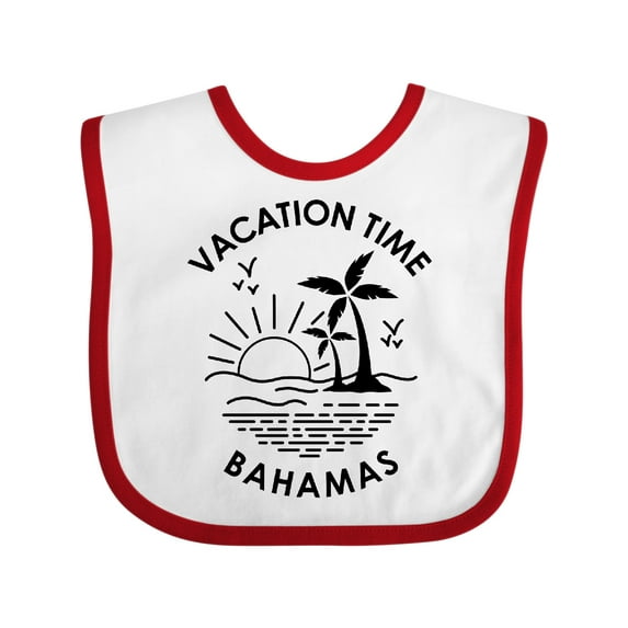 Inktastic Vacation Time in Bahamas Boys or Girls Baby Bib