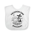 thumbnail image 1 of Inktastic Vacation Time in Bahamas Boys or Girls Baby Bib, 1 of 4