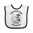 thumbnail image 1 of Inktastic Vacation Time in Bahamas Boys or Girls Baby Bib, 1 of 4