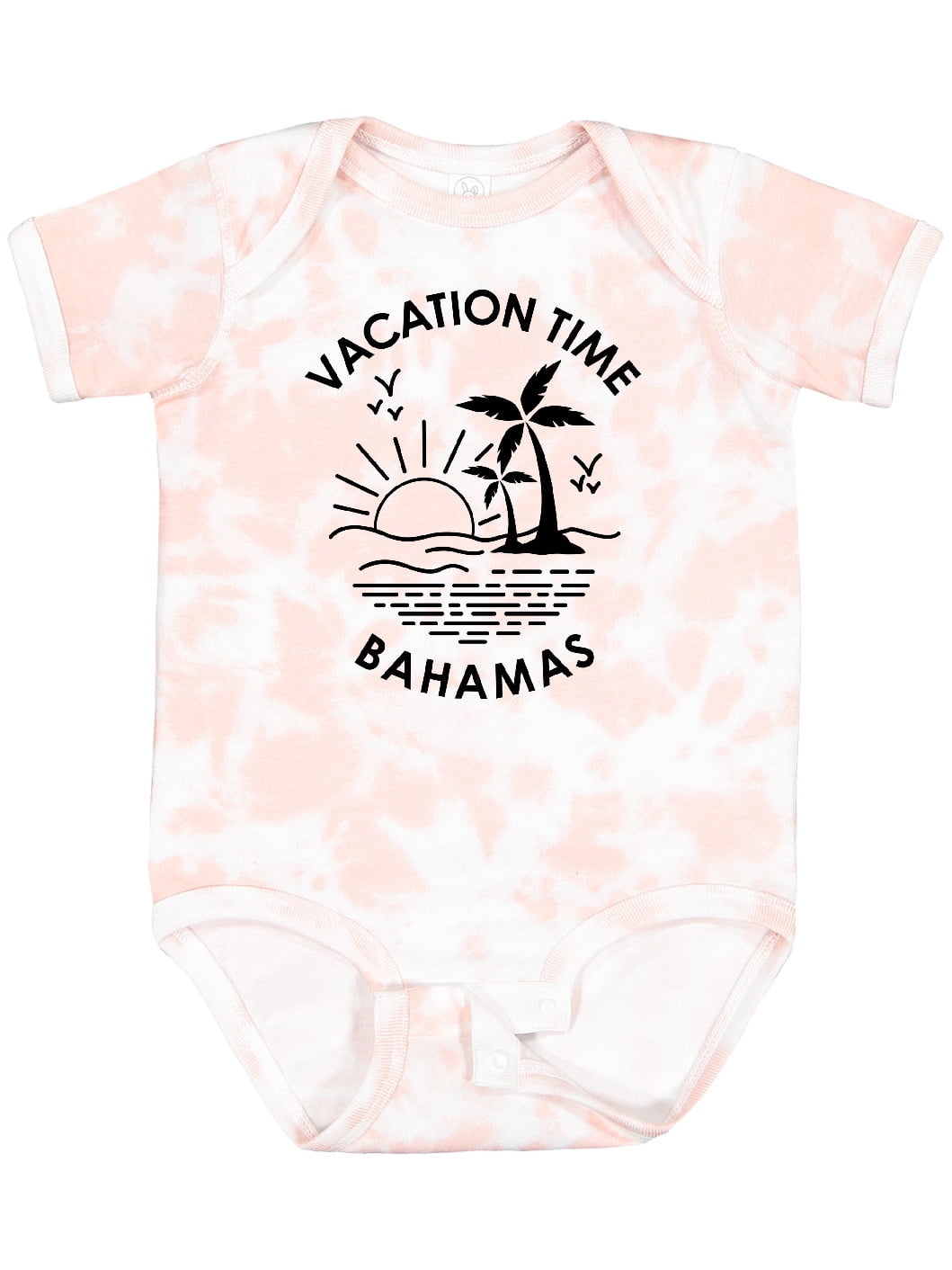 "Coastal Vibes" Tropical Vacation Quote Baby T-Shirt – Palm Tree Sunset Design, 100% Cotton