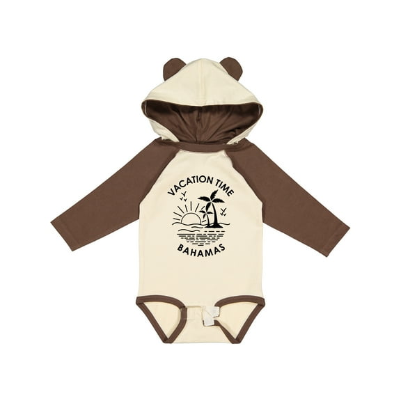 Inktastic Vacation Time in Bahamas Boys or Girls Long Sleeve Baby Bodysuit