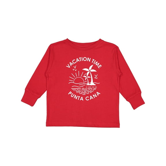 Inktastic Vacation Time in Punta Cana Boys or Girls Long Sleeve Toddler T-Shirt