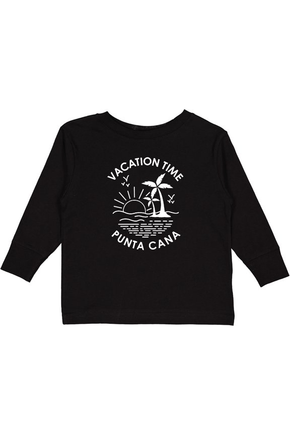 Vacation Time in Punta Cana Boys or Girls Long Sleeve Toddler T-Shirt
