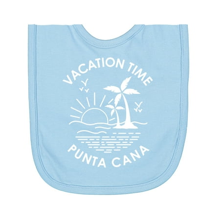 Inktastic Vacation Time in Punta Cana Newborn Bib