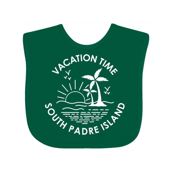 Inktastic Vacation Time in South Padre Island Boys or Girls Baby Bib