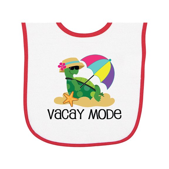 Inktastic Vacation Travel Funny Vacay Mode Baby Terry Cloth Bib