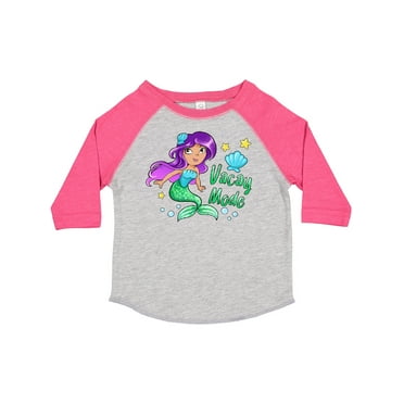 Inktastic Vacay Mode- Mermaid with Green Tail Girls Toddler T-Shirt