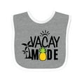 thumbnail image 1 of Inktastic Vacay Mode with Palm Trees Sun and Pineapple Boys or Girls Baby Bib, 1 of 4