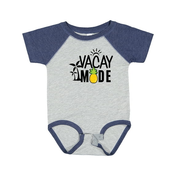 Inktastic Vacay Mode with Palm Trees Sun and Pineapple Boys or Girls Baby Bodysuit