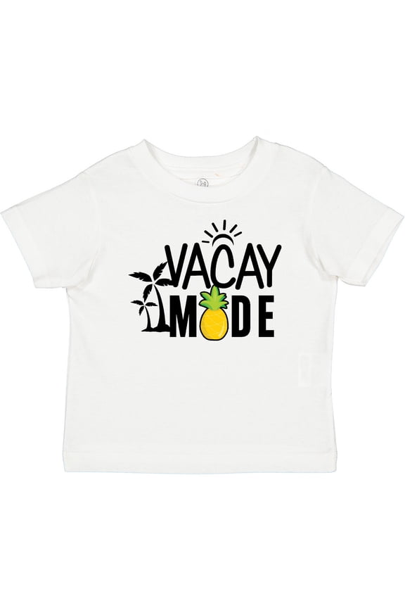 Vacay Mode with Palm Trees Sun and Pineapple Boys or Girls Baby T-Shirt