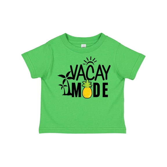 Inktastic Vacay Mode with Palm Trees Sun and Pineapple Boys or Girls Toddler T-Shirt