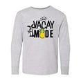 thumbnail image 1 of Inktastic Vacay Mode with Palm Trees Sun and Pineapple Long Sleeve Youth T-Shirt, 1 of 5