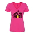 thumbnail image 1 of Inktastic Vacay Mode with Palm Trees Sun and Pineapple Women's V-Neck T-Shirt, 1 of 5