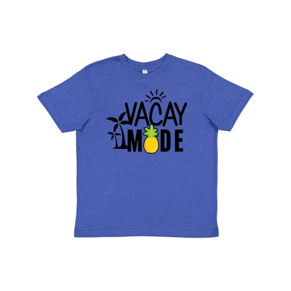 Inktastic Vacay Mode with Palm Trees Sun and Pineapple Youth T-Shirt
