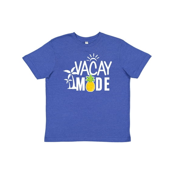 Inktastic Vacay Mode with Palm Trees Sun and Pineapple Youth T-Shirt
