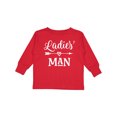thumbnail image 1 of Inktastic Valentine Boys Ladies Man Boys Long Sleeve Toddler T-Shirt, 1 of 5