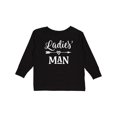 thumbnail image 1 of Inktastic Valentine Boys Ladies Man Boys Long Sleeve Toddler T-Shirt, 1 of 5