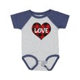 thumbnail image 1 of Inktastic Valentine Buffalo Plaid Love Boys or Girls Baby Bodysuit, 1 of 5
